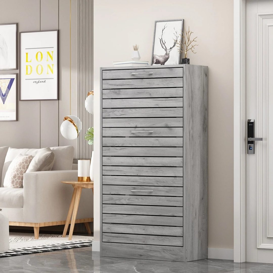 ZenVora Modern Shoe Storage Cabinet for Entryway and Hallway, Space-Saving Shoe Organizer