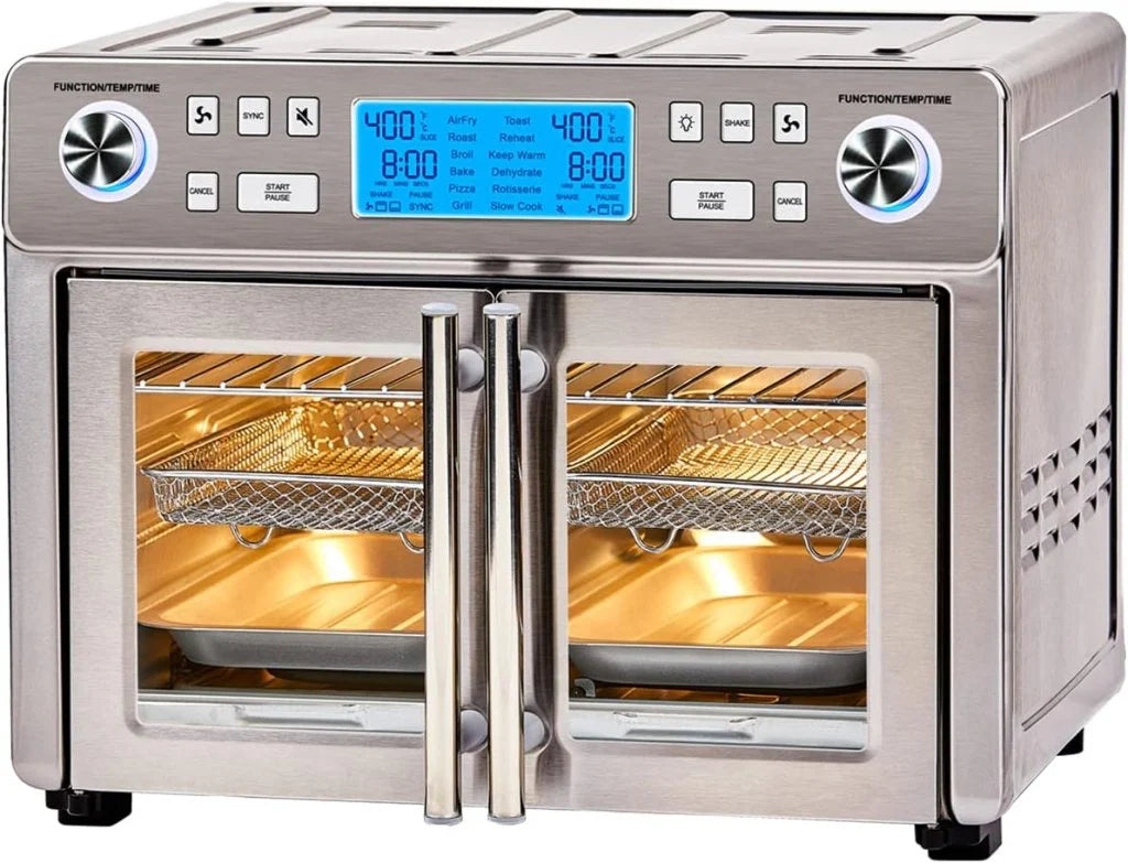 ZenVora 25-Qt. Extra-Large Dual-Zone Air Fryer Oven with French Doors