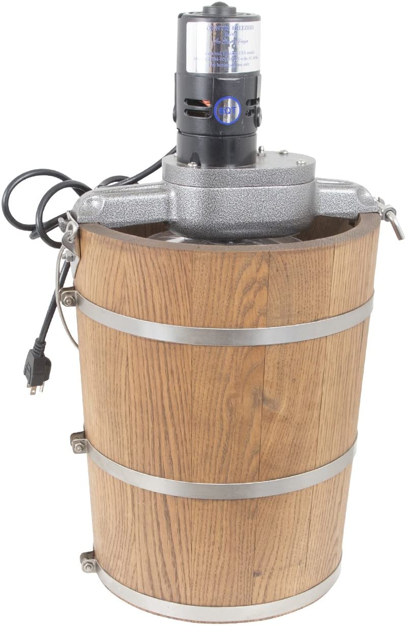 ZenVora 6-Quart Wooden Tub Ice Cream Maker with Electric Motor, Classic Country Style