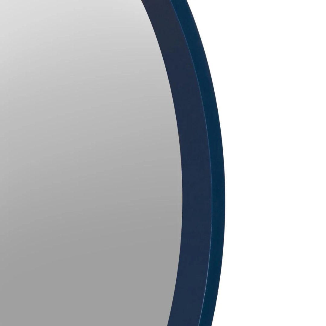 ZenVora Round Wood Accent Wall Mirror, Modern Decorative Wooden Frame Mirror for Living Room, Bedroom and Entryway