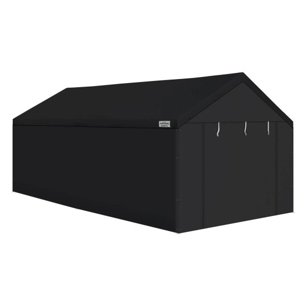 ZenVora 10x20 ft Straight Leg Instant Canopy Tent with Sidewalls, Pop-Up Outdoor Party Shelter & Carport, Black