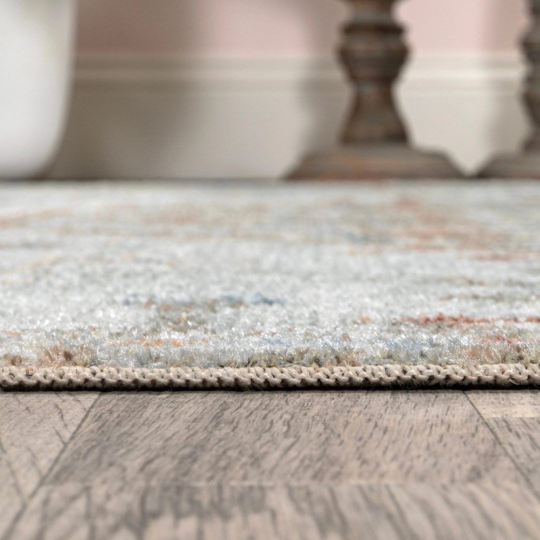 ZenVora Bohemian Medallion Low-Pile Machine-Washable Area Rug, Cream and Terra
