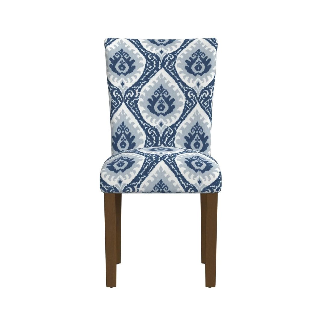ZenVora Set of 2 Upholstered Medallion Dining Chairs, Comfortable Parsons Style Chairs for Kitchen and Dining Room