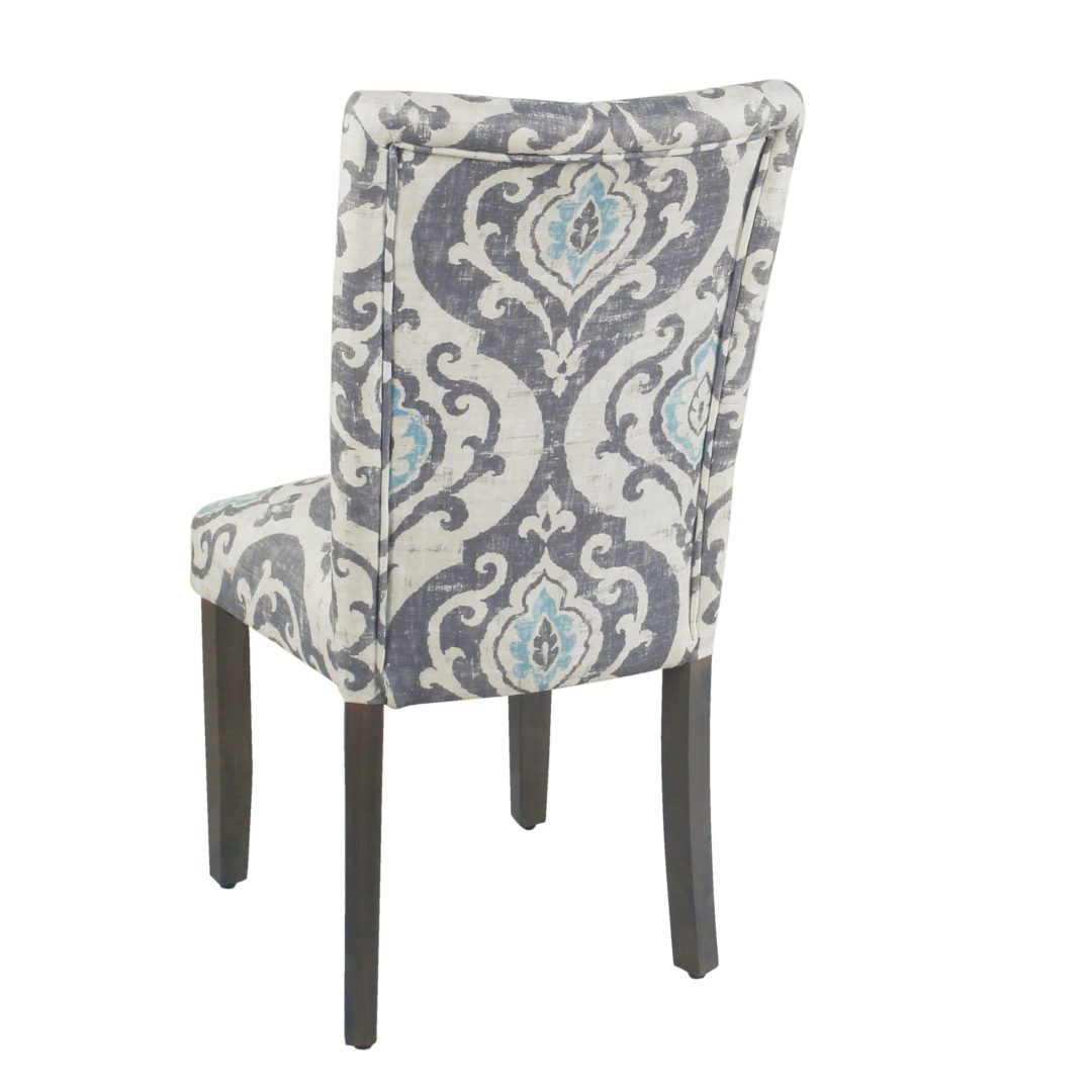 ZenVora Set of 2 Upholstered Medallion Dining Chairs, Comfortable Parsons Style Chairs for Kitchen and Dining Room