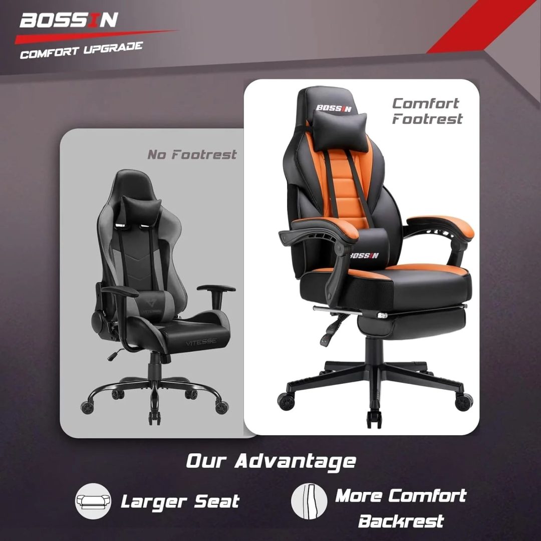 ZenVora Racing Style Gaming Chair, 300 lbs Big and Tall High Back Computer Chair