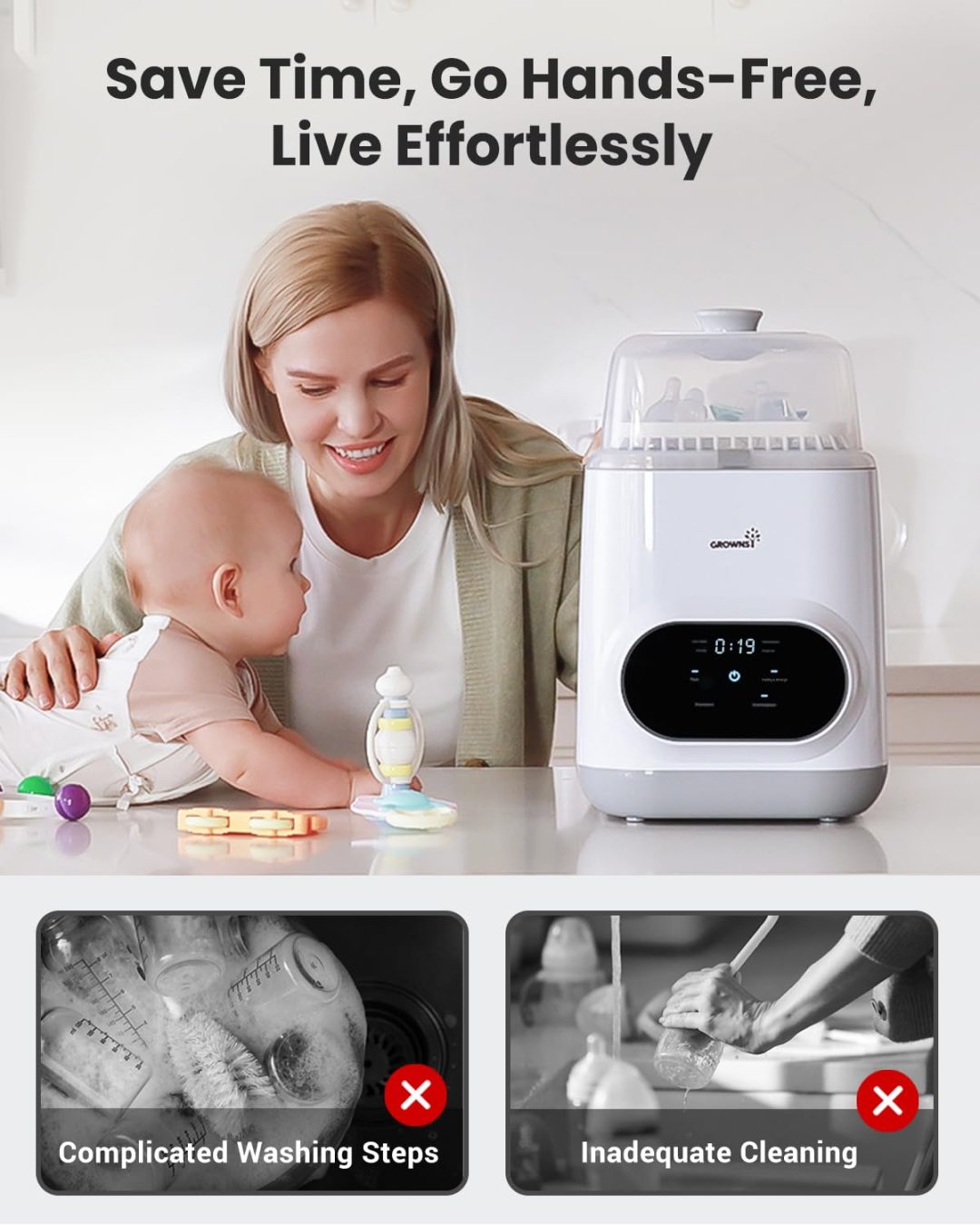ZenVora All-in-One Baby Bottle Washer & Cleaner Pro