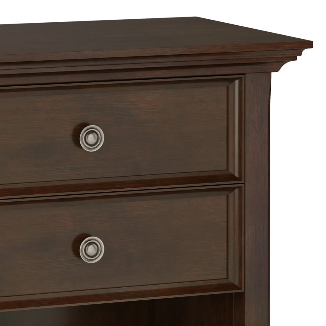 ZenVora 24 Inch Wide Solid Wood Nightstand, Bedside Table and Bedroom End Table