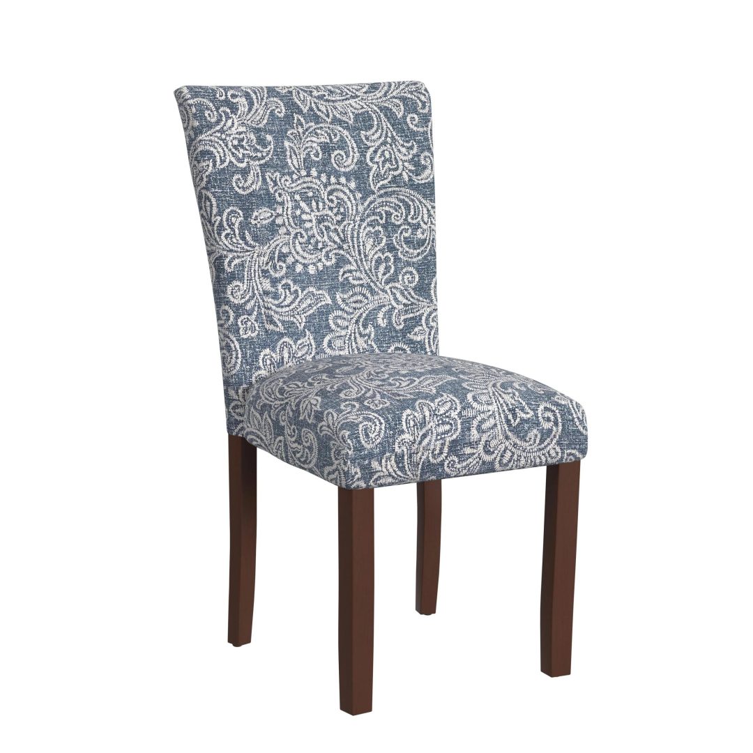 ZenVora Set of 2 Upholstered Medallion Dining Chairs, Comfortable Parsons Style Chairs for Kitchen and Dining Room