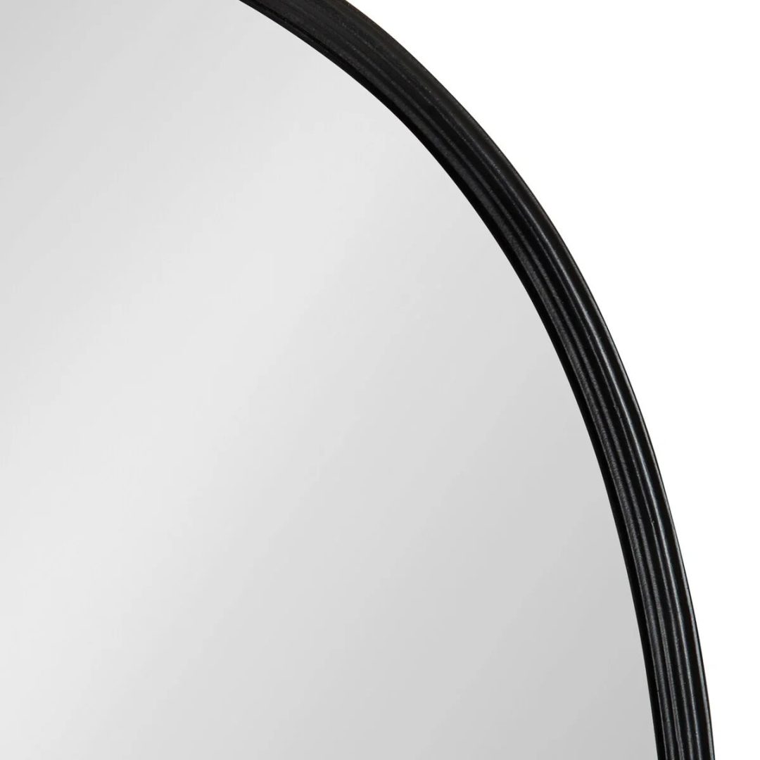 Modern Capsule Framed Wall Mirror, Decorative Oval Accent Mirror for Living Room, Bedroom and Entryway