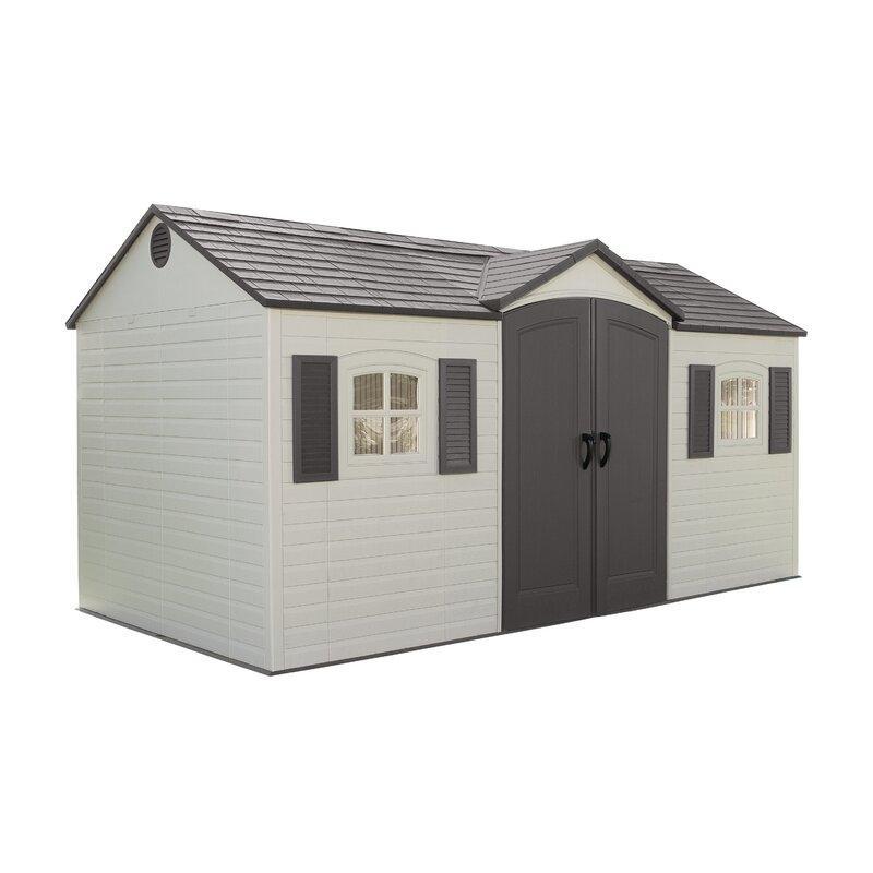 ZenVora Side Entry Plastic Outdoor Storage Shed - HDPE Garden Shed with Steel Frame and Vents