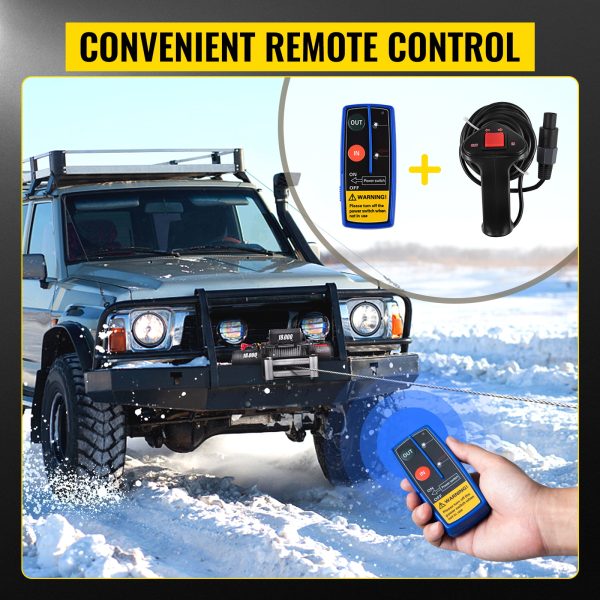 ZenVora 18,000 LBS Electric Winch, 12V Steel Cable Winch, Off-Road Towing Winch for ATV, UTV, Truck and Trailer