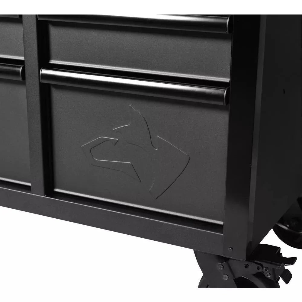 ZenVora 61-Inch W x 23-Inch D 15-Drawer Mobile Workbench with Solid Wood Top
