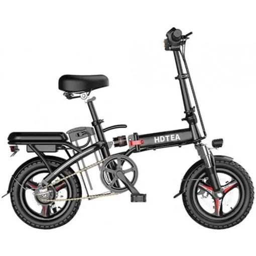 ZenVora 250W Folding Electric Bike for Adults and Teens, Removable Battery, Fat Tires, Black