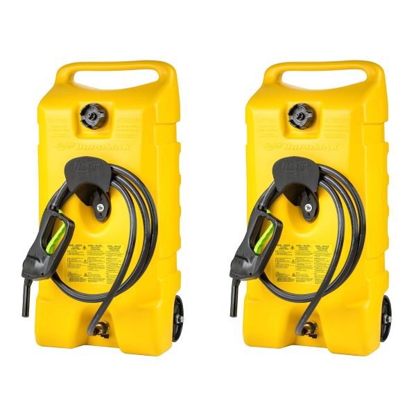 ZenVora 14-Gallon Portable Diesel Fuel Tank with Pump, Wheeled Fuel Caddy with 10 ft Hose for Generators, Boats and Equipment