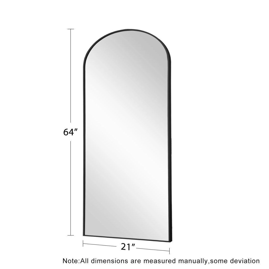 ZenVora Arched Full Length Floor Mirror, Large Full Body Standing and Wall Mounted Mirror for Bedroom, Living Room and Home Decor