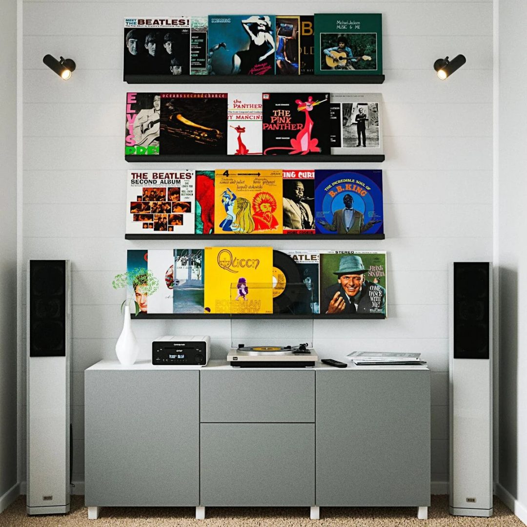 Set of 4 Floating Wall Shelves, 46 Inch Picture Ledge Display Shelves for Photos, Artwork and Home Decor