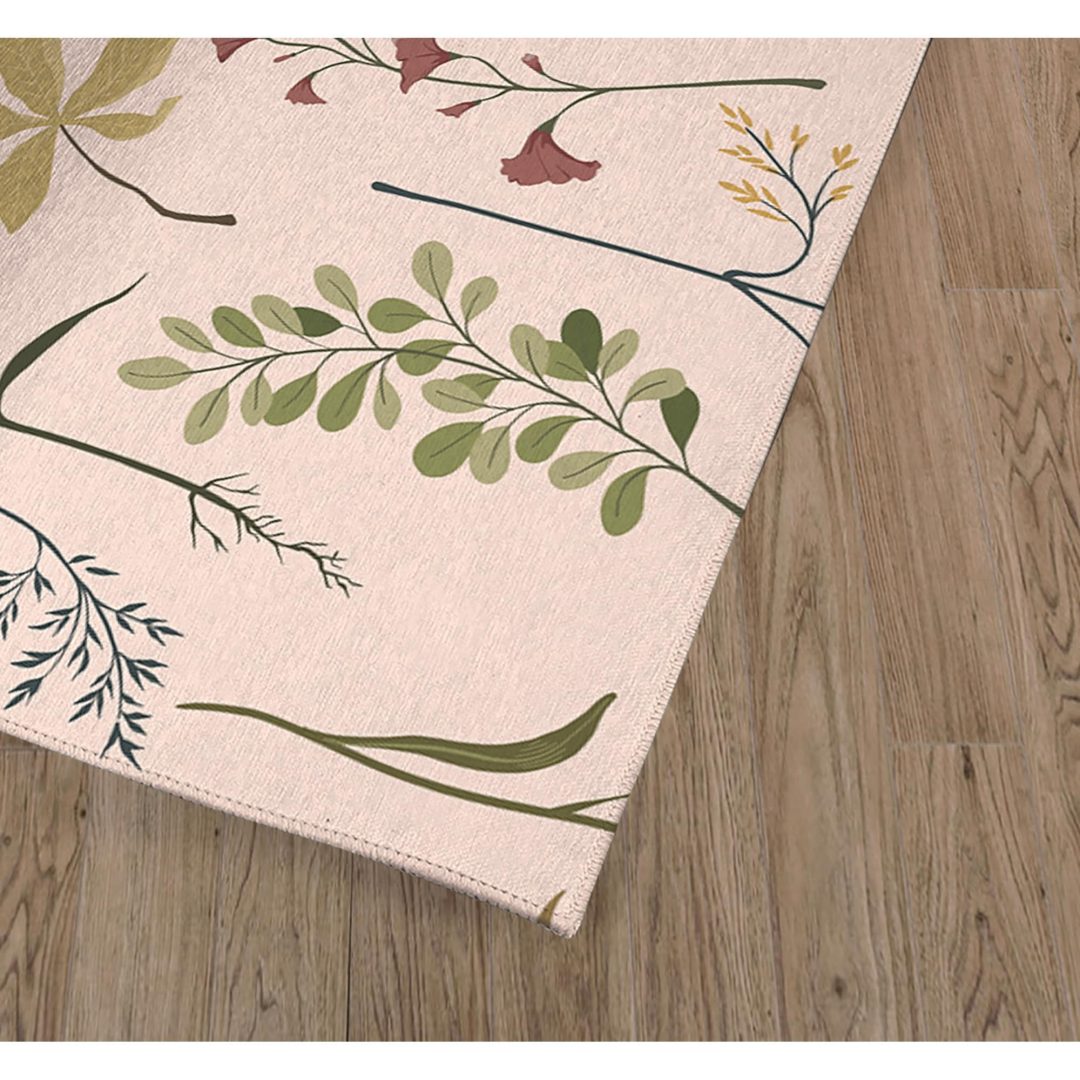 ZenVora Fall Botanical Floral Kitchen Mat, Decorative Anti Fatigue Non Slip Floor Rug for Kitchen and Home Decor