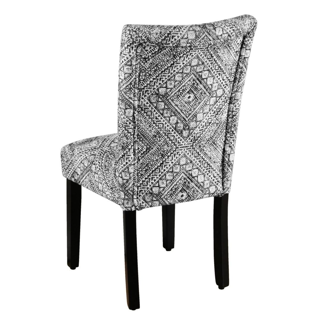 ZenVora Set of 2 Upholstered Medallion Dining Chairs, Comfortable Parsons Style Chairs for Kitchen and Dining Room