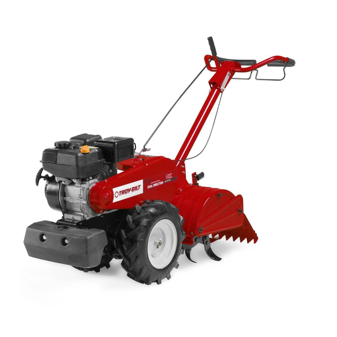 ZenVora 208cc Front Tine Tiller Cultivator - 18-Inch Dual Direction Gas Powered Garden Tiller with Adjustable Handle & 13-Inch Wheels