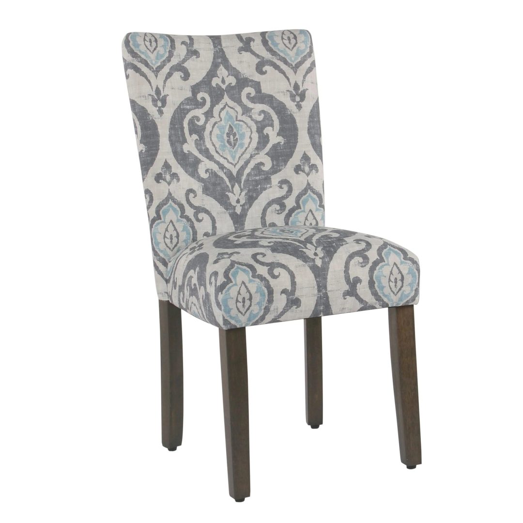 ZenVora Set of 2 Upholstered Medallion Dining Chairs, Comfortable Parsons Style Chairs for Kitchen and Dining Room