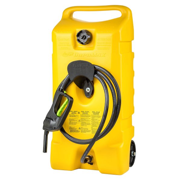 ZenVora 14-Gallon Portable Diesel Fuel Tank with Pump, Wheeled Fuel Caddy with 10 ft Hose for Generators, Boats and Equipment