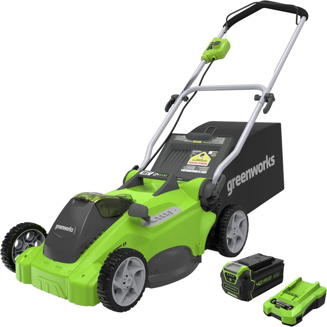 ZenVora 40V 16-Inch Cordless Electric Lawn Mower with 4.0Ah Battery and Charger