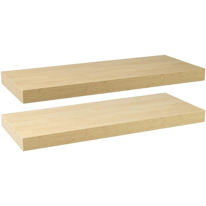 ZenVora 24 Inch Extra Long Floating Wall Shelf, Wall Mounted Display and Storage Shelf for Home Decor