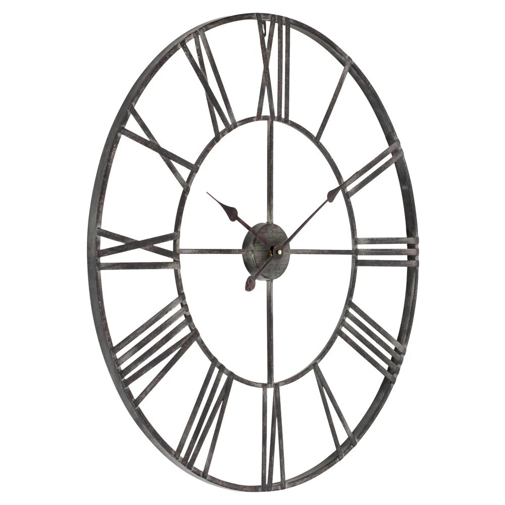 ZenVora Modern Round Metal Wall Clock, Decorative Circular Hanging Clock for Living Room, Bedroom and Office