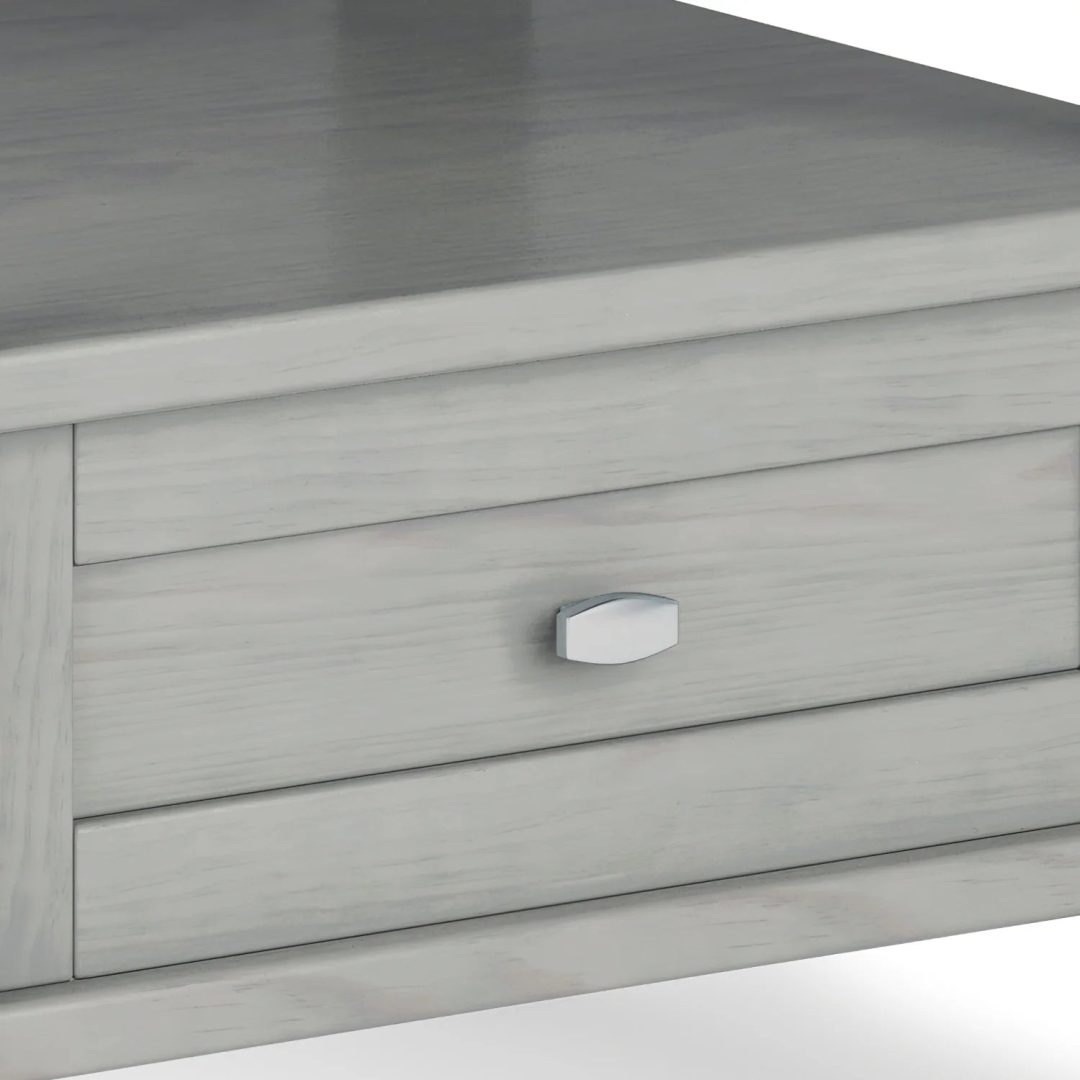 ZenVora 20 Inch Wide Solid Wood Rectangle End Table, Transitional Side Table