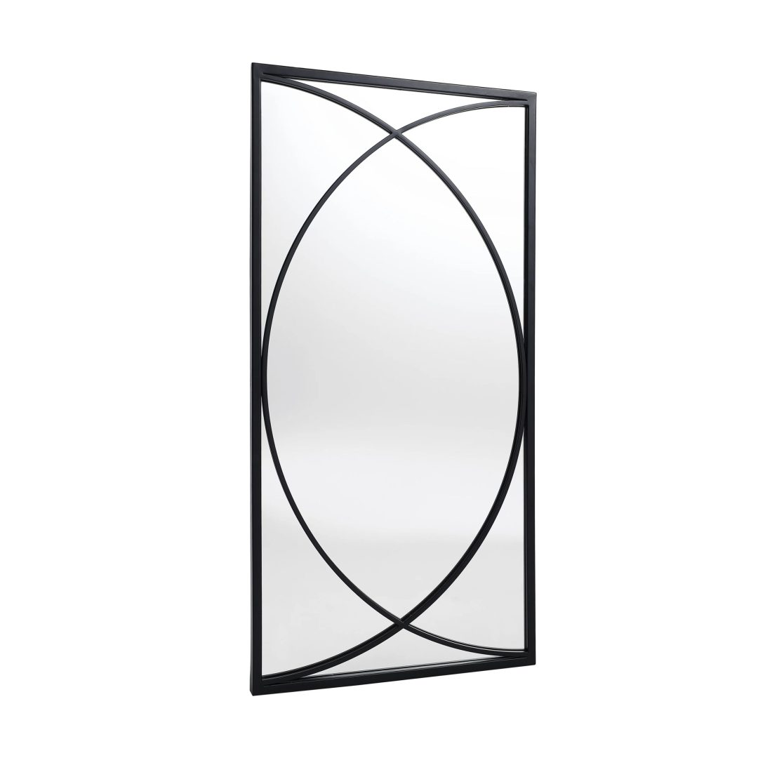 ZenVora 3-Piece Black Metal Rectangular Wall Mirror Set, 31.9" H x 15.75" W x 0.75" D