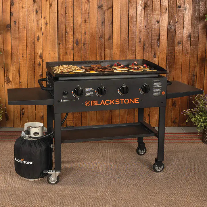 ZenVora 36-Inch 4-Burner Griddle Cooking Station with Side Shelves