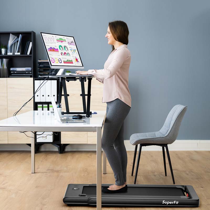 ZenVora 2-in-1 Folding Electric Treadmill, 2.25 HP, Under-Desk, with Dual Display and Smart App Control
