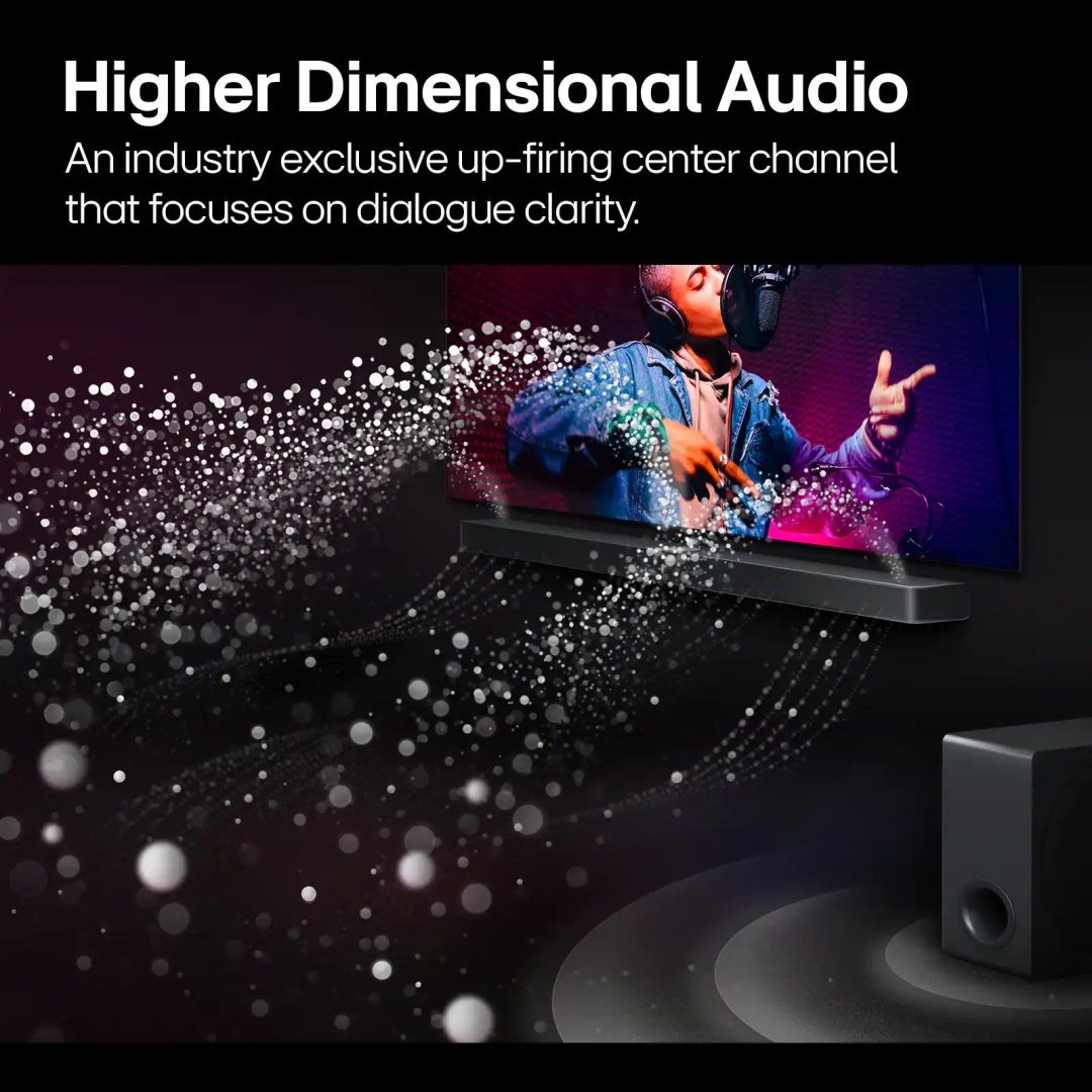 ZenVora 5.1.1-Channel Home Theater Soundbar with Wireless Subwoofer and Rear Speakers, Dolby Atmos Surround Sound, Black