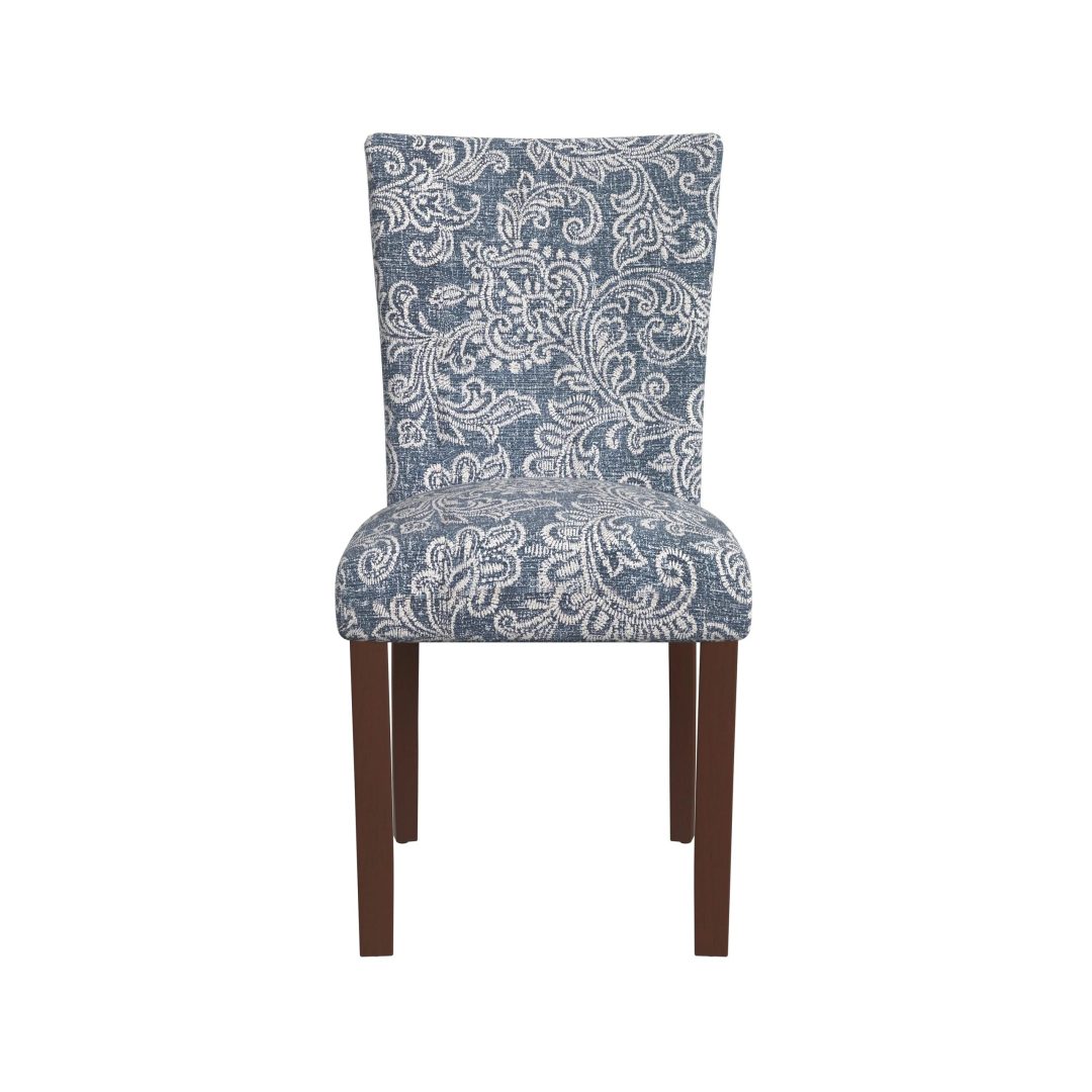 ZenVora Set of 2 Upholstered Medallion Dining Chairs, Comfortable Parsons Style Chairs for Kitchen and Dining Room