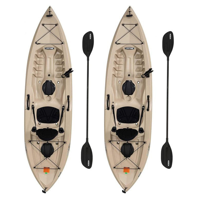 ZenVora 10 ft Fishing Kayak - Sit On Top Angler Kayak with Padded Seat, Rod Holders & Storage Hatches