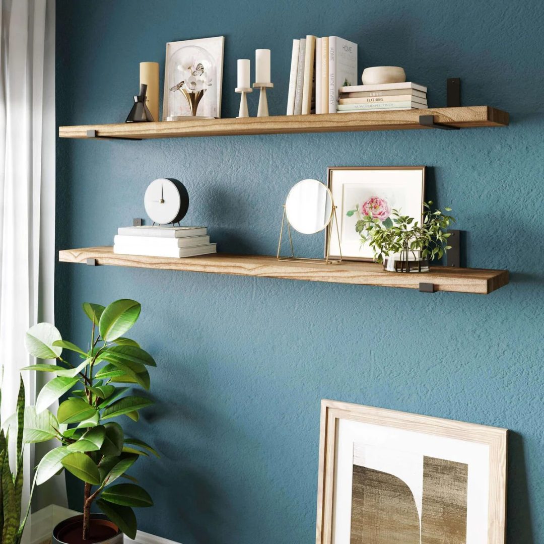 ZenVora 60 Inch Floating Wall Shelf, 9.25" Deep Wall Mounted Storage Shelf for Living Room, Bedroom and Home Decor