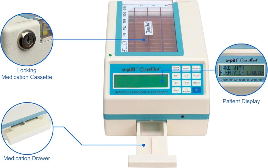 ZenVora Tamper-Resistant Automatic Pill Dispenser, AC Powered