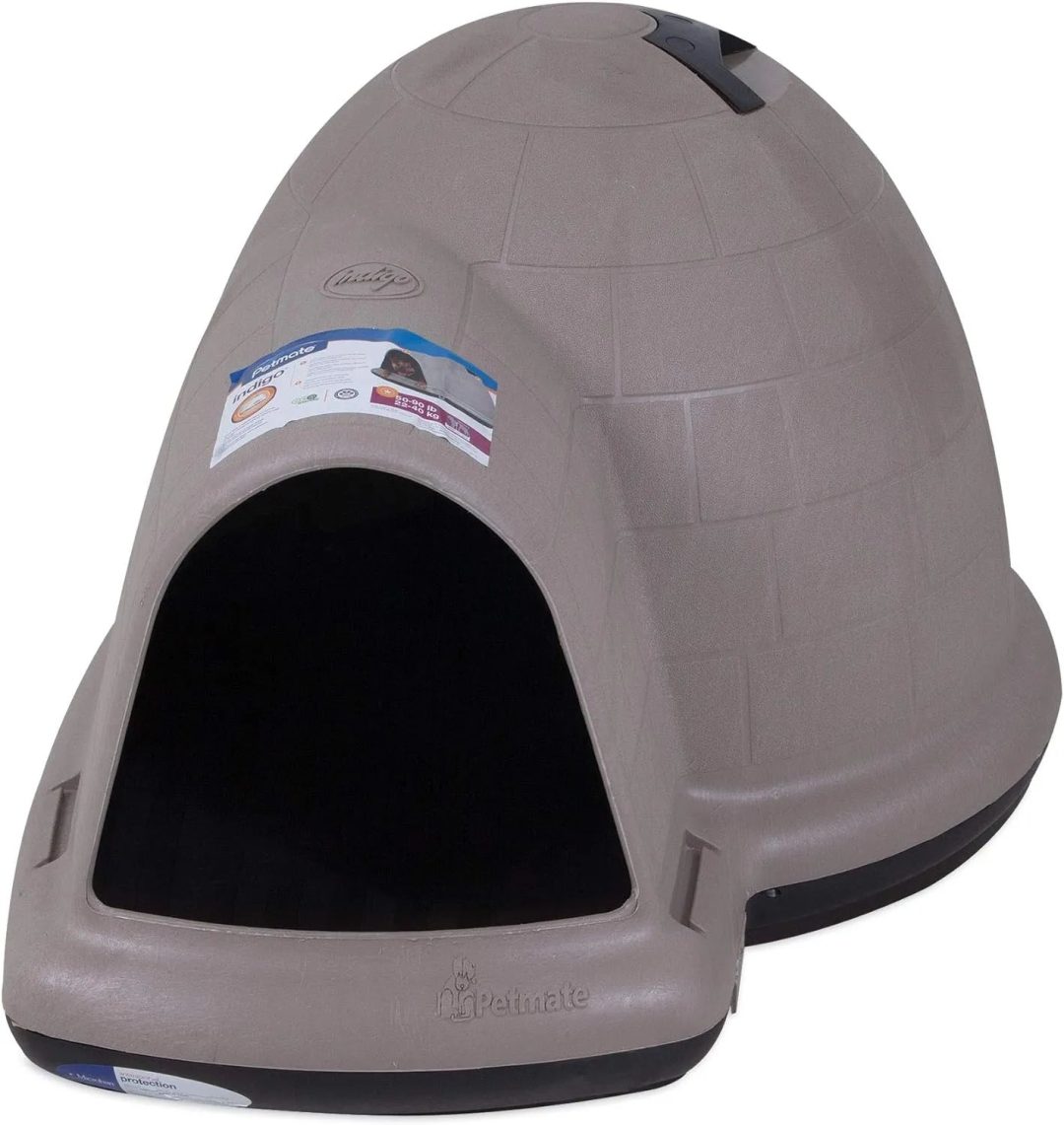 ZenVora XL Igloo Dog House for 90–125 Lb. Dogs, All-Weather Pet Shelter, Made in USA