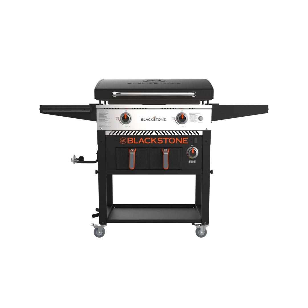 ZenVora 28" 2-Burner Propane Griddle with Air Fryer – 524 sq in Cooktop, Hood & Warming Drawer