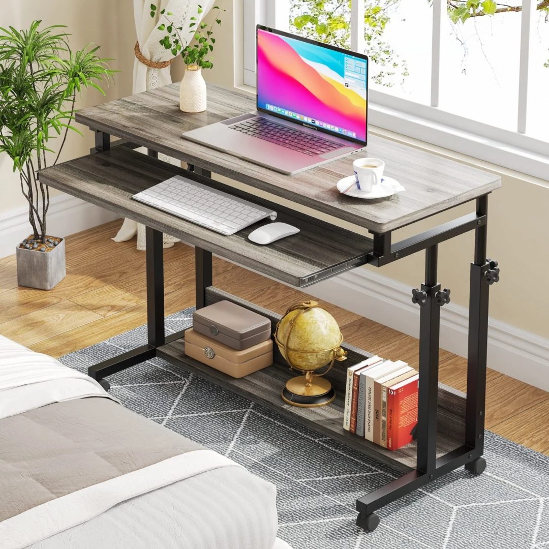 ZenVora Height Adjustable Laptop Desk, Portable Sofa and Bed Table for Work and Study