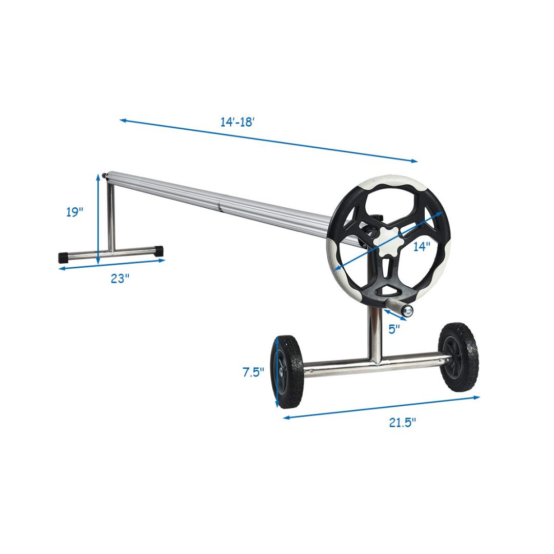 ZenVora 18FT Aluminum Pool Solar Cover Reel – Complete Reel Set