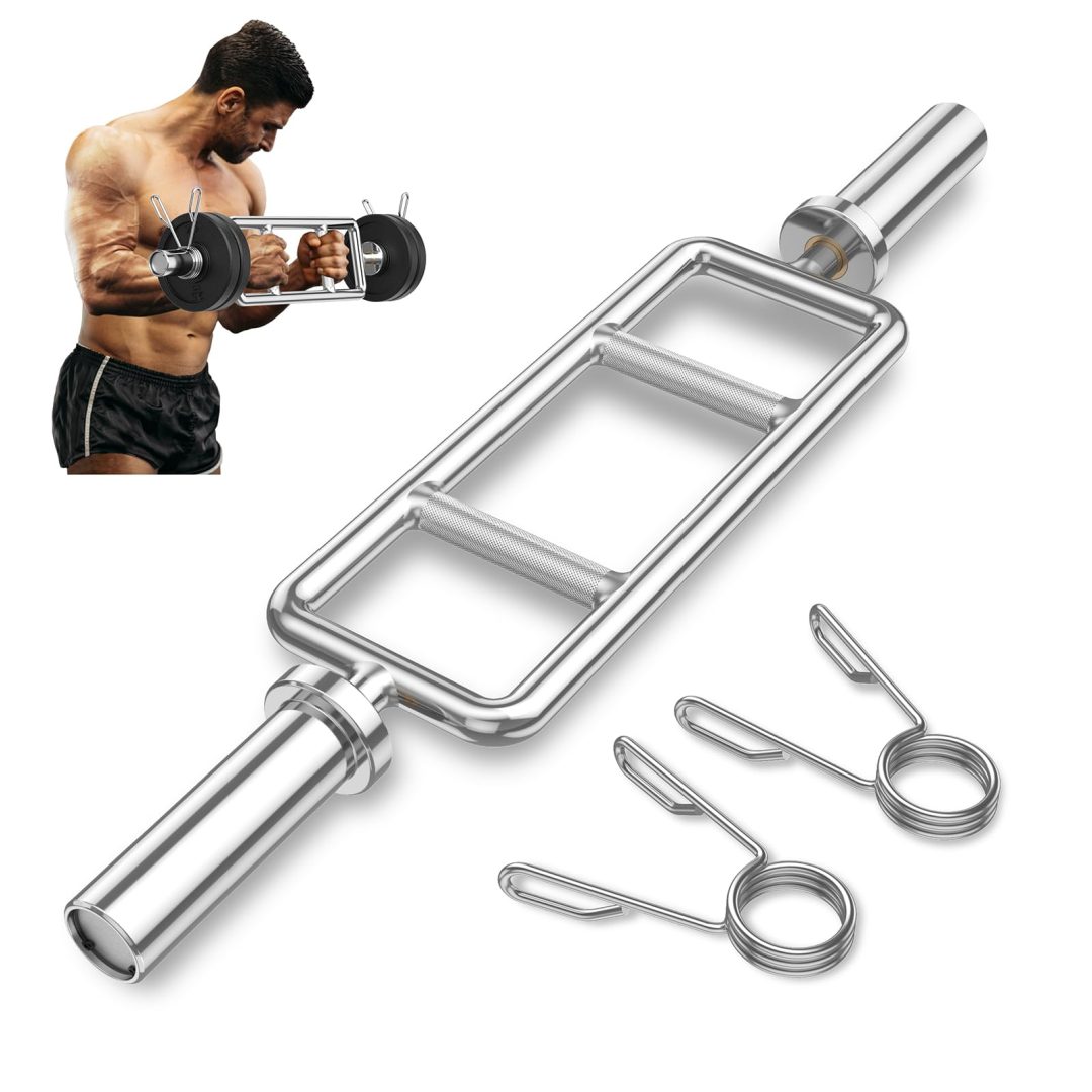 ZenVora 34" Olympic Triceps Bar – Tricep Curl Bar for Olympic Plates