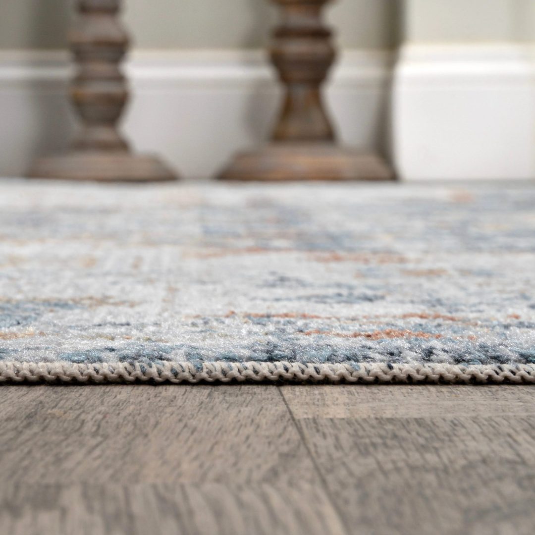 ZenVora Bohemian Medallion Low-Pile Machine-Washable Area Rug, Cream and Terra