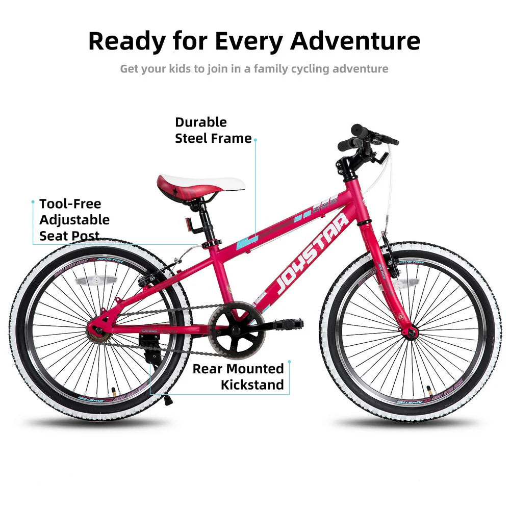 ZenVora 20-Inch/24-Inch Kids Mountain Bike, Single-Speed Bicycle