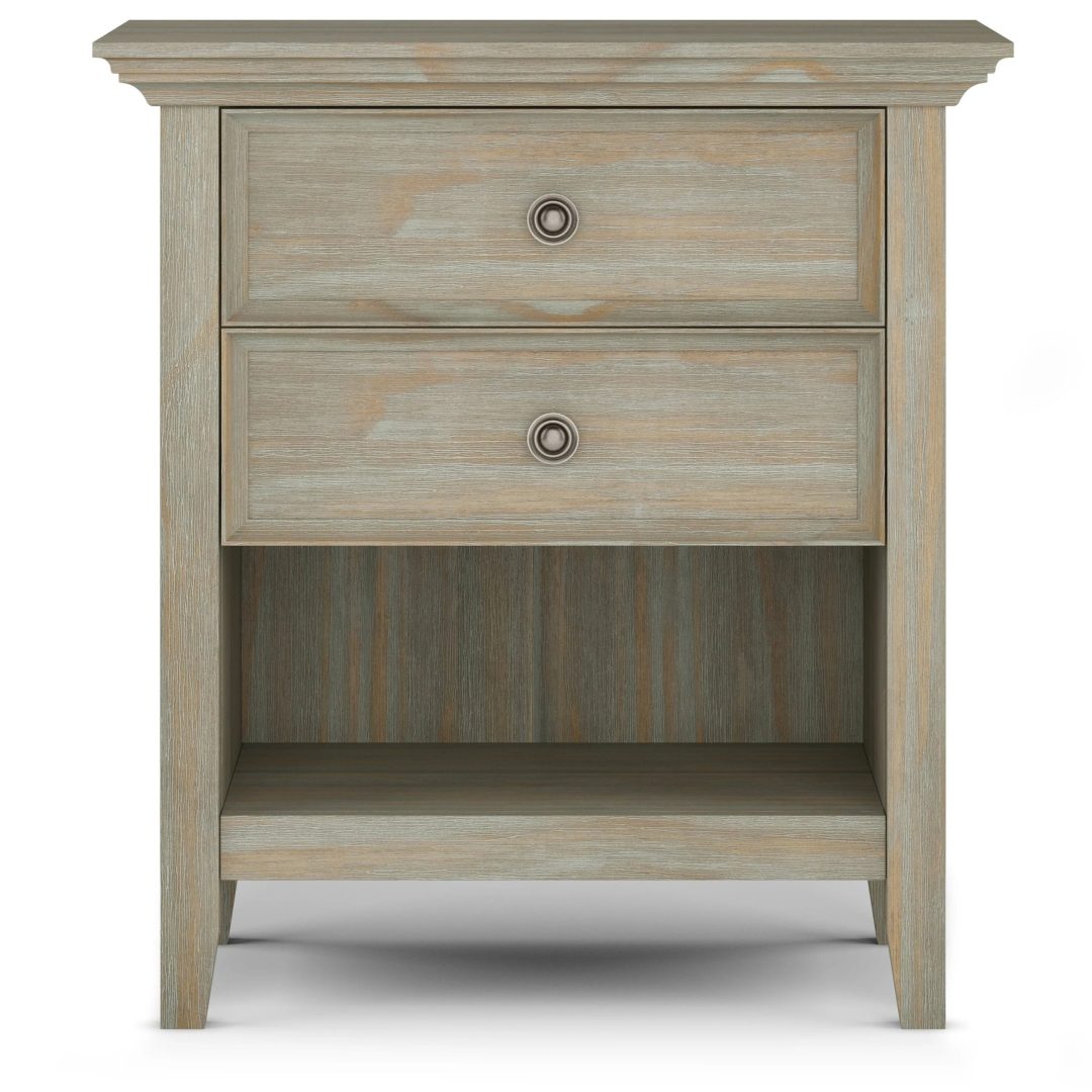 ZenVora 24 Inch Wide Solid Wood Nightstand, Bedside Table and Bedroom End Table