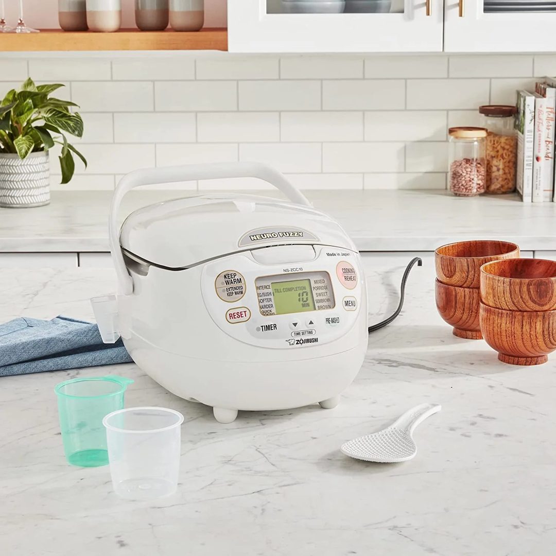 ZenVora 5.5-Cup Rice Cooker, Made in Japan, Premium White