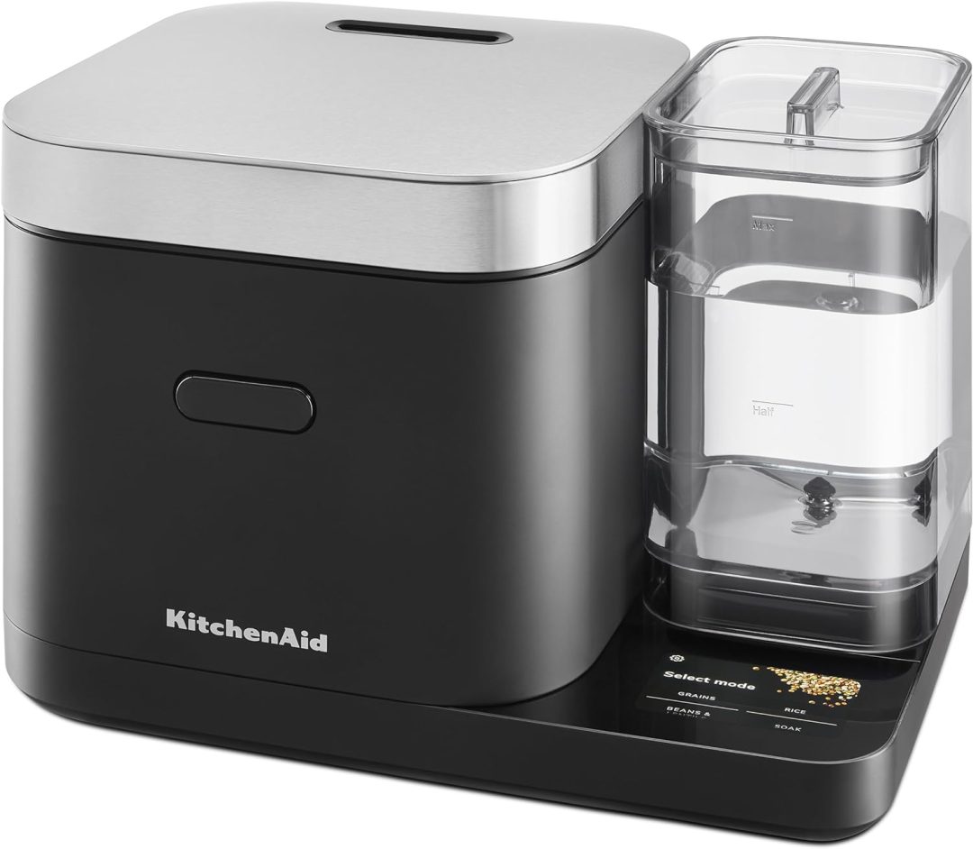 ZenVora 8-Cup Grain and Rice Cooker with Integrated Scale and Delayed Cook