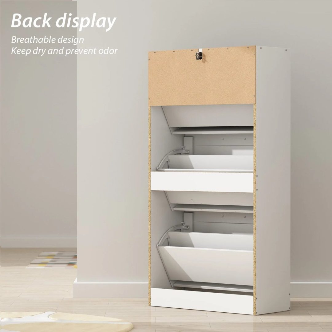 ZenVora Modern Shoe Storage Cabinet for Entryway and Hallway, Space-Saving Shoe Organizer