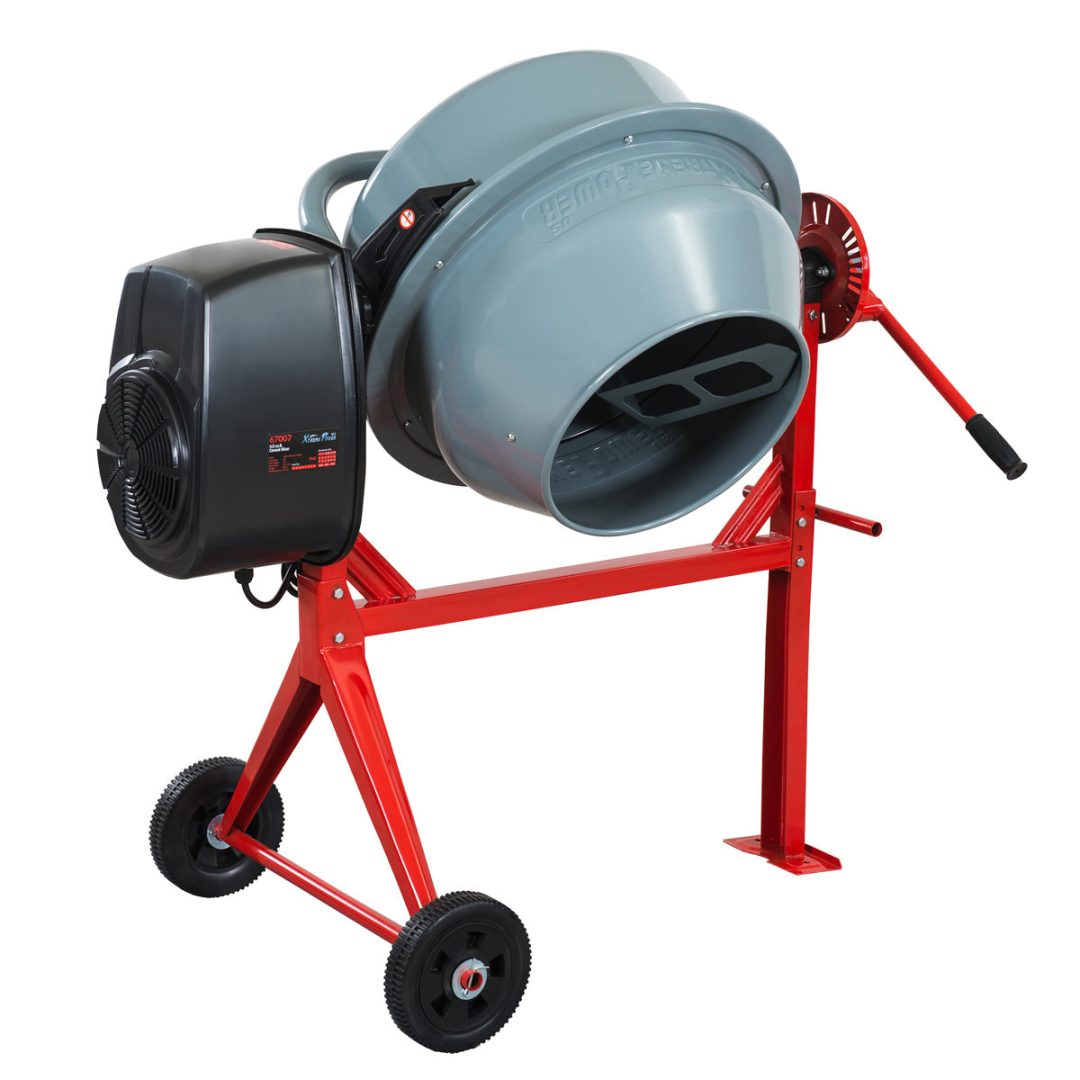 ZenVora 4 cu. ft. 500W Portable Electric Cement Mixer for Concrete and Mortar