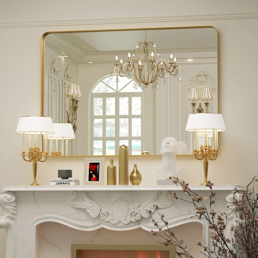 ZenVora Wall Mirror Vanity Mirror, Bathroom Mirror with Rounded Corners, 1 Piece